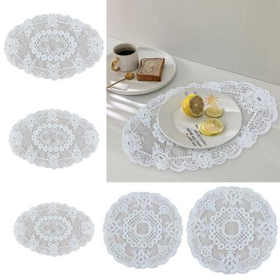 Party Wedding Home Decorations Lace Embroidered Coaster Napkin Table Cover Coffee Drink Pad