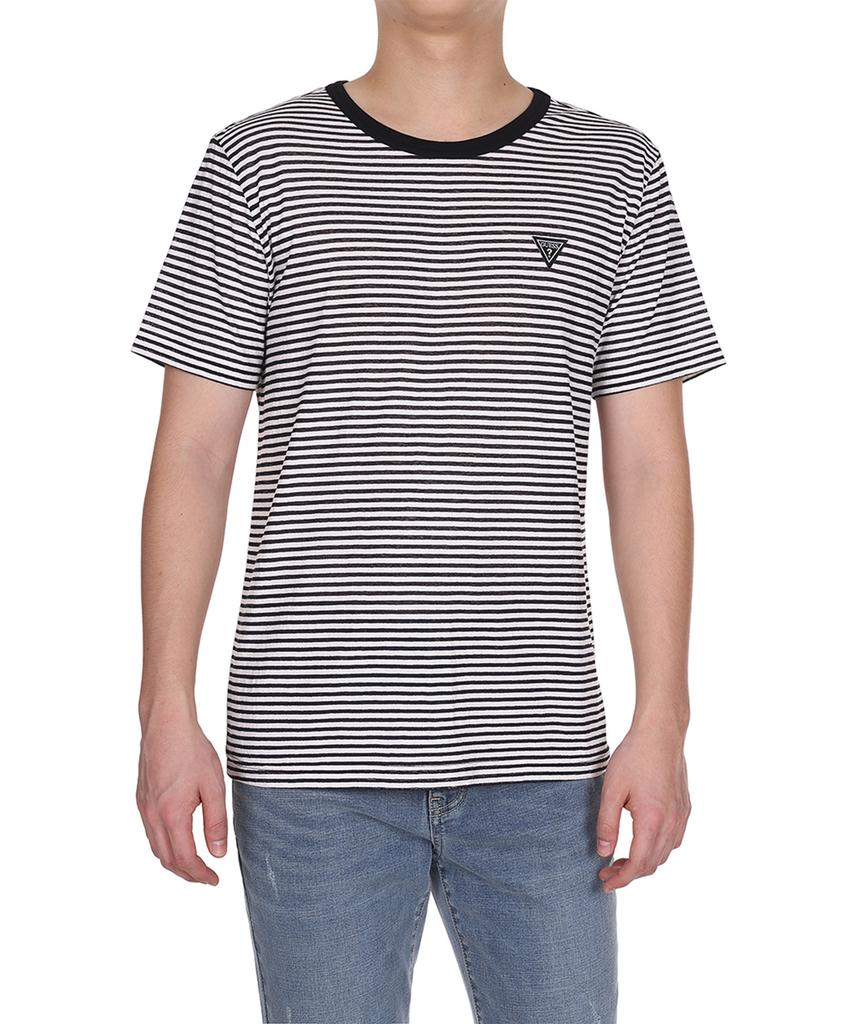 Guess 4-Color Men'S Striped Slub Crew Neck Short Sleeve Tee Kp2K04C5