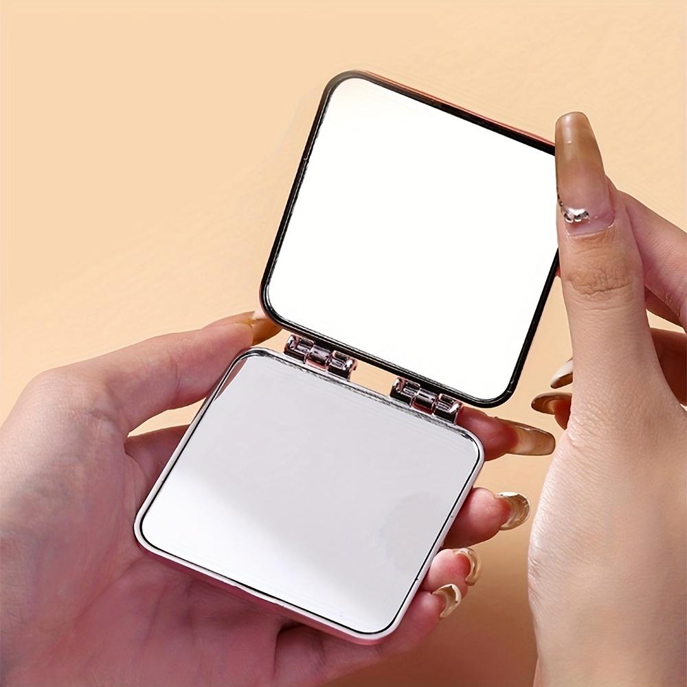 1 Handheld Mirror, Double-sided Small Mirror, Women's Body Mirror, Manual Folding Mirror Handheld Mirror, Desktop Vertical Makeup Mirror
