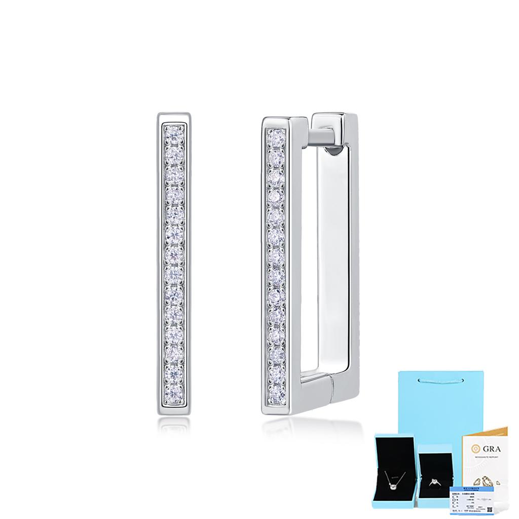 S925 Silver Mood Earrings Moissanite Earrings Ear Jewelry