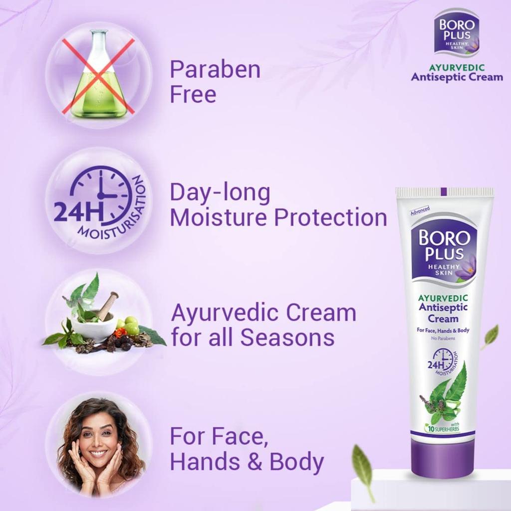 Boroplus Antiseptic Cream 40 Ml | Moisturizing Cream For Face Hands And Body | Dryness Relief | Winter Care | Unisex Skincare