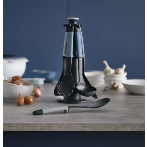 Joseph Joseph Elevate Carousel Kitchen Tool Set (Sky) with Spatula, Turner, and Tongs (10525) [Authentic]