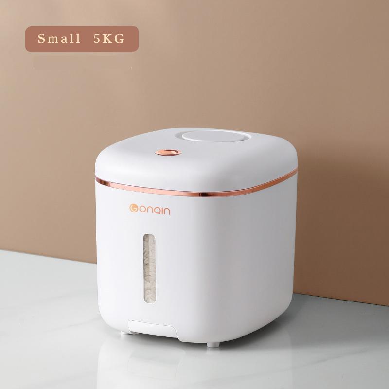 

Контейнер для хранения риса 10 кг с колесом, влагостойкий герметичный дозатор риса, пластиковый контейнер для хранения сыпучих круп для домашних животных Small