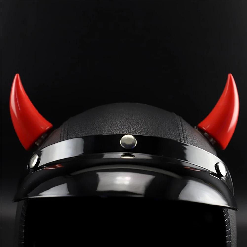 Devil Horn Helmet Horns Decorative Horn Anti-scratch DIY Mortorcycle Rubber Helmet Devil Horn with Suction Cup Tape Helmet Decor