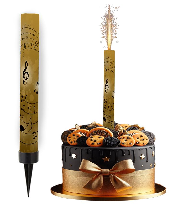 Wedding Cake Fountain Note Gold Background 1Pc.
