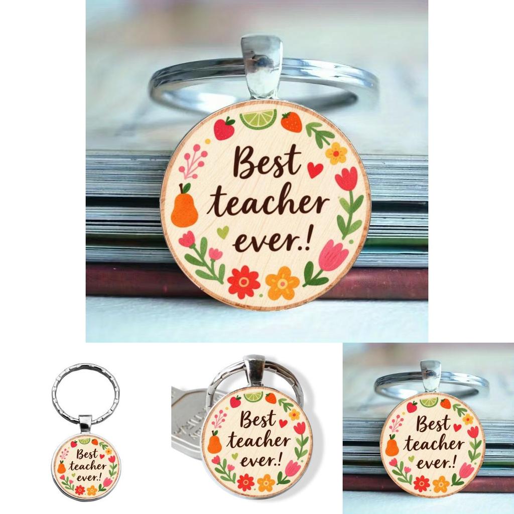 Meilleur Enseignant de Tous les Temps Porte-clés Lettre Décoration Pendentif Pour Cadeau