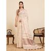 Premium Linen Silk Embroidered Saree with Elegant Latkan Detailing