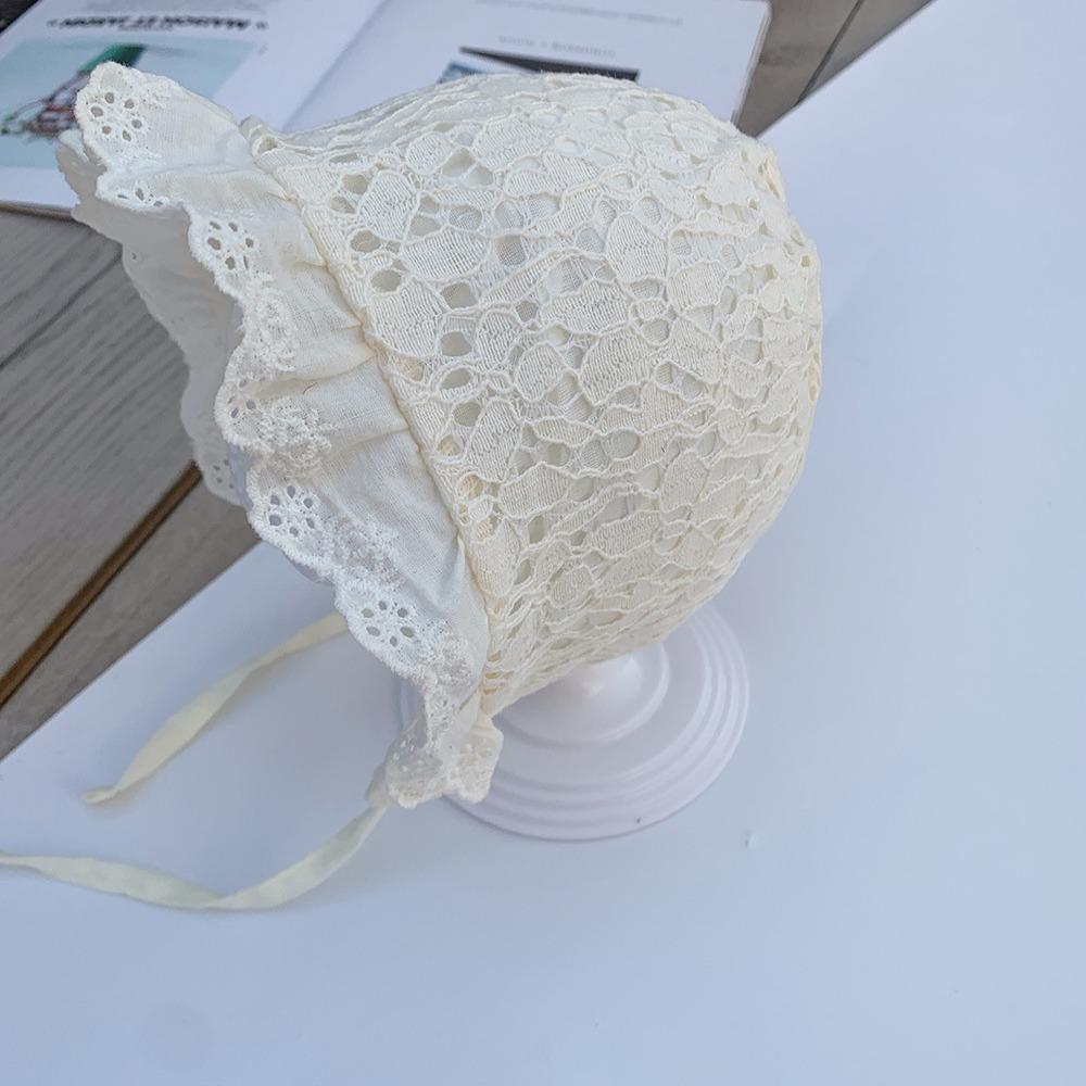 Flower Lace Baby Princess Hat Lace Princess Hat with Large Brim Cute Lace Baby Cap