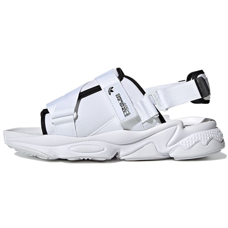 Adidas Originální sandály řady Ozweego, pohodlné, ležérní plážové sandály, unisex sandály, bílé H67276