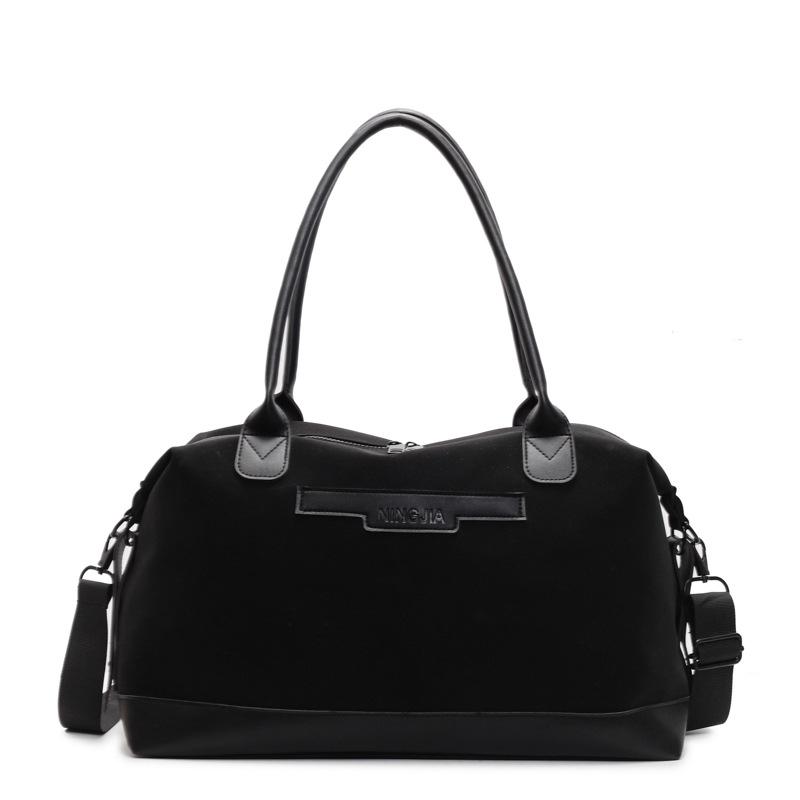 

New Travel Bag Large-capacity Handbag Women s Waterproof Sports Fitness Bag Short-distance Business Trip Luggage Storage Bag чорний
