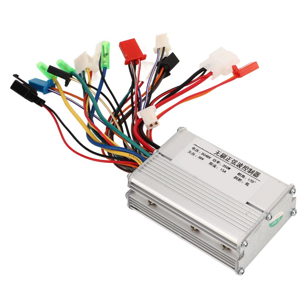 48V 350W Electric Bike Brushless Controller Aluminum Alloy Electric Scooter Brushless Motor Controller for Modification