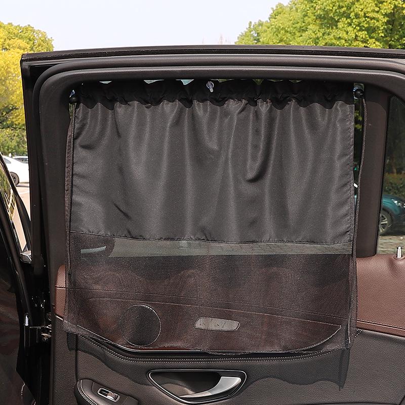 Auto Sonnenschutz Vorhänge - Verdunkelungsnetz mit Saugnäpfen für Privatsphäre und Wärmeisolierung im Sommer