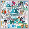 50pcs New Model Doctor Nurse Graffiti Stickers International Nurses' Day Decals Kid Toy Decoration Tool For Luggage, Computer