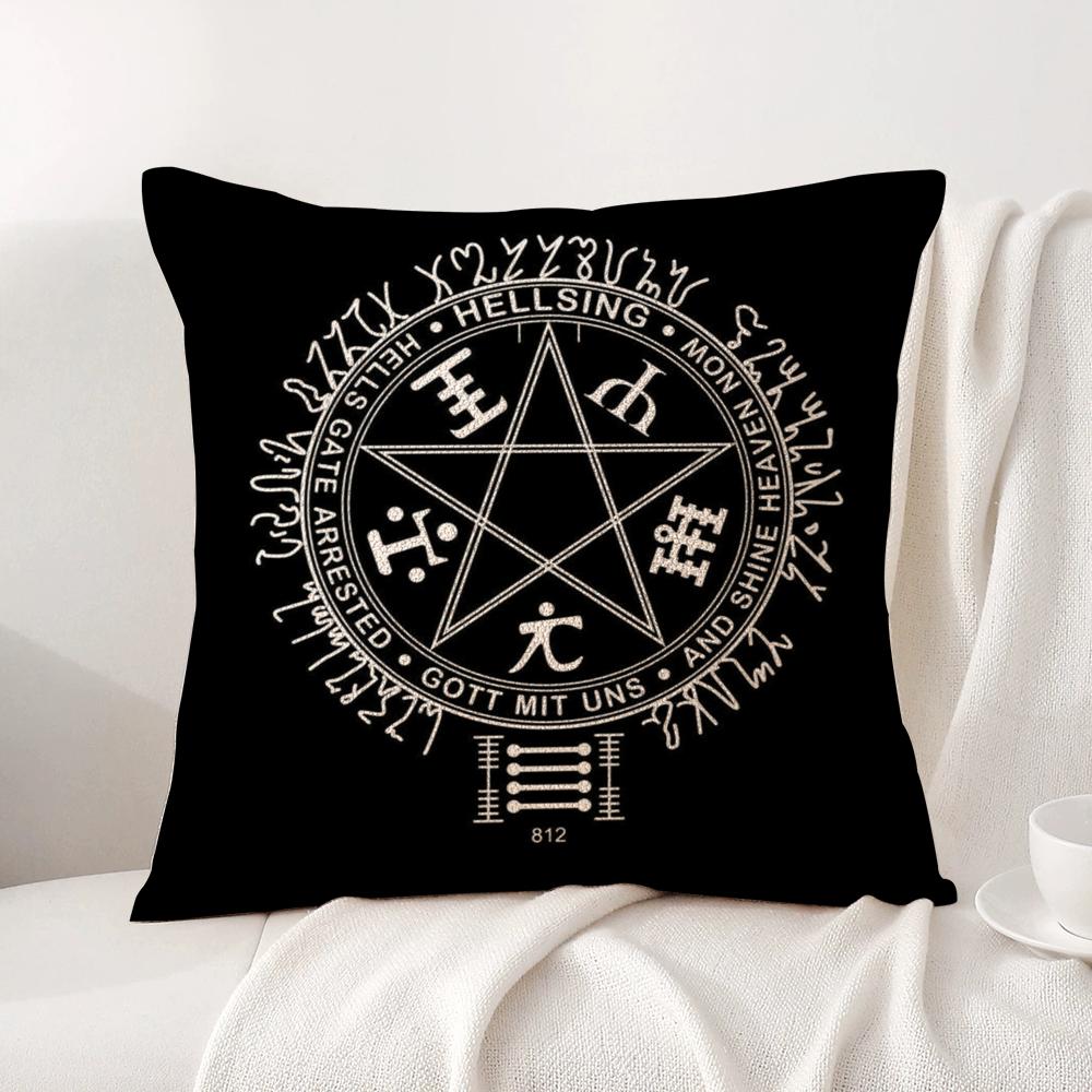 Anime C-Castlevania Cushion Cover Summer Coolness Linen Fabric Double-Sided Printing Pillow Case Sofa Home Decor Gift