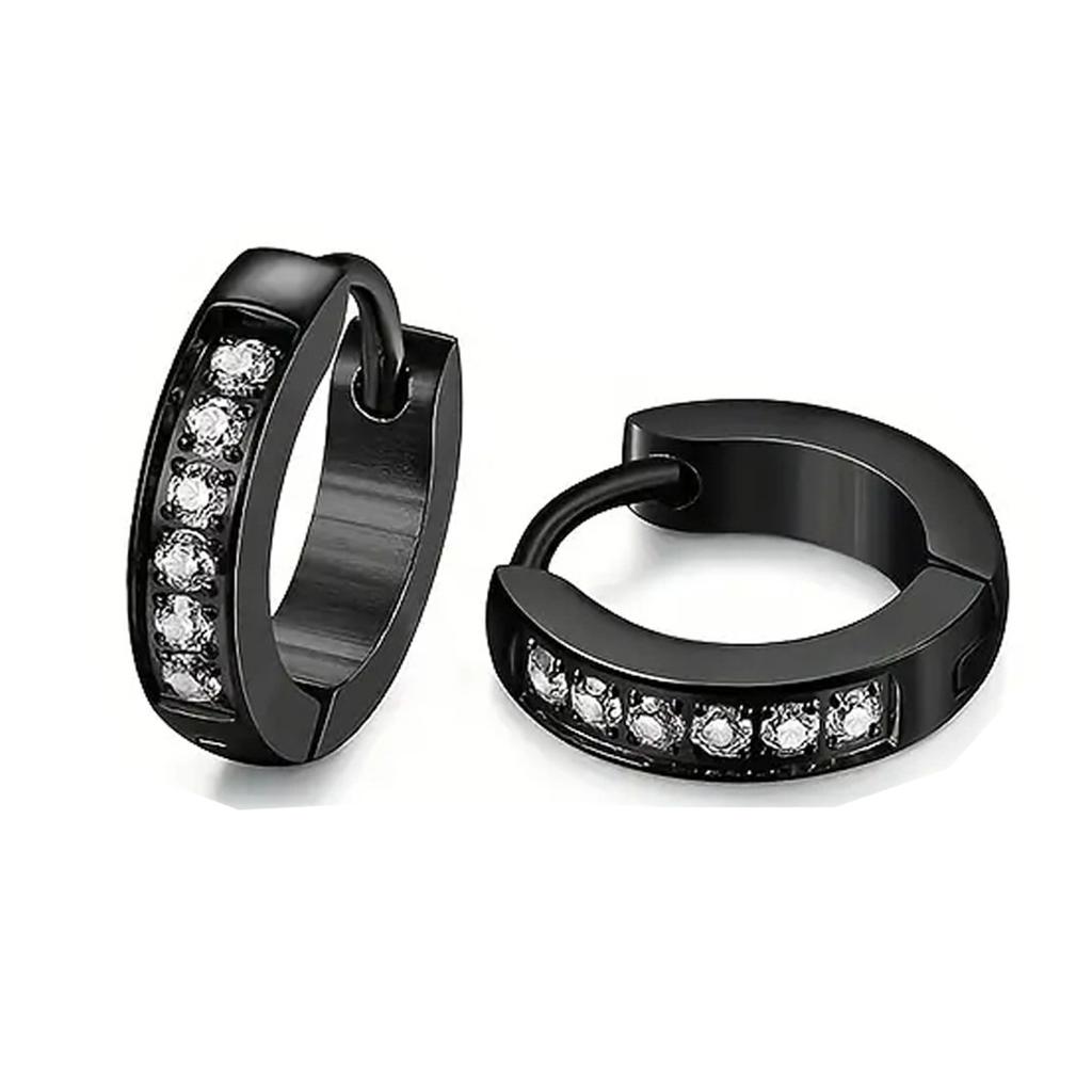 Men's and Women's Diamond and White Stone Fashion Earrings