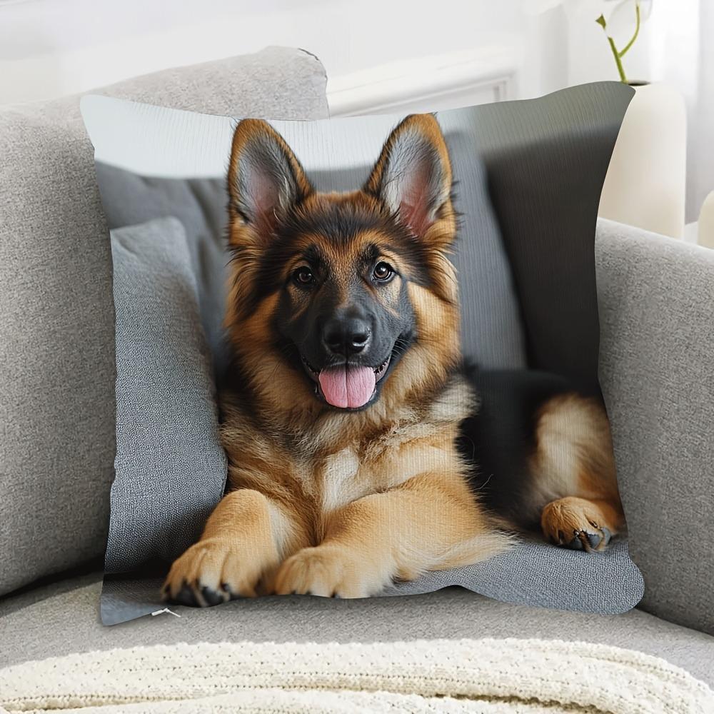 German Shepherd Puppy Decorative Pillow Cover
