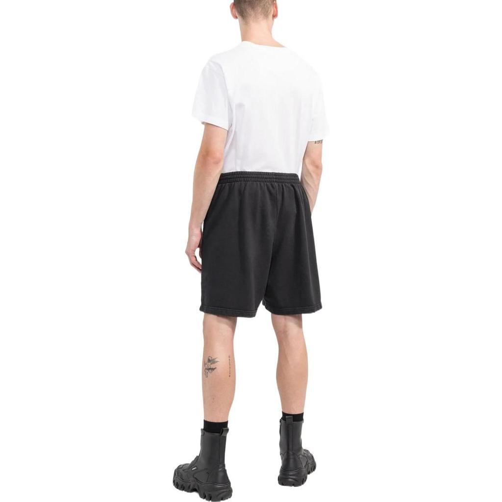 Balenciaga BB Paris Icon Casual Shorts Men's Black Moderate 676137TMVG69034