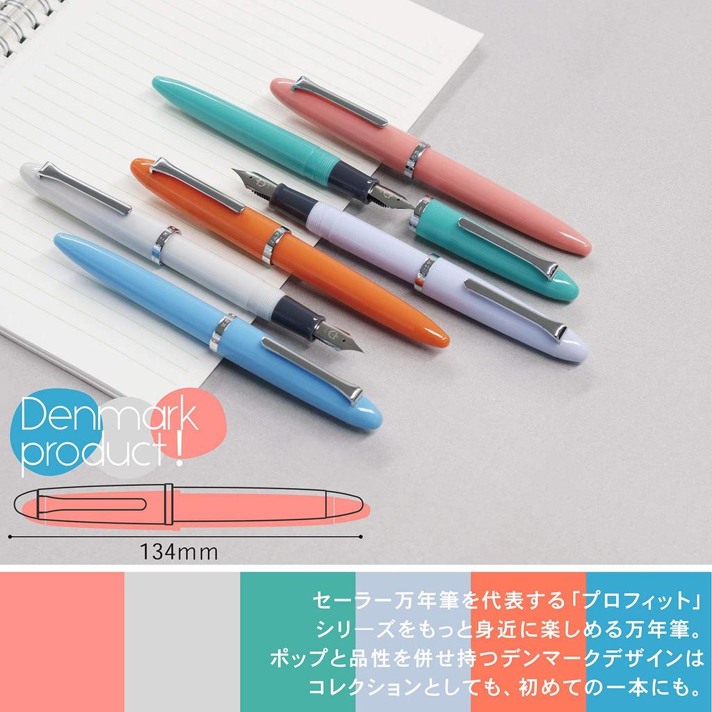 Sailor Fountain Pen Profit Junior Coral Pink Medium Fine Tip 12-0222-331