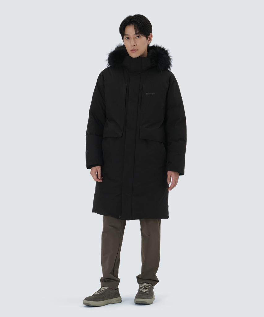 Snowpeak Apparel Dri-Peak Windstopper Long Heavy Down Jacket (S25Wmpdj06) Black