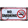 No Smoking Metal Tin Sign Car License Plate Vintage Home Decor Tin Sign Bar Garage Decorative Metal Sign Retro Bumpy Wood