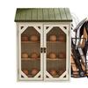 Hühnereierhalter Bauernhaus Aufbewahrungsorganizer Schrank mit Doppeltüren Eieraufbewahrungsbox mit Drahtgitterfenster für die Heimküche