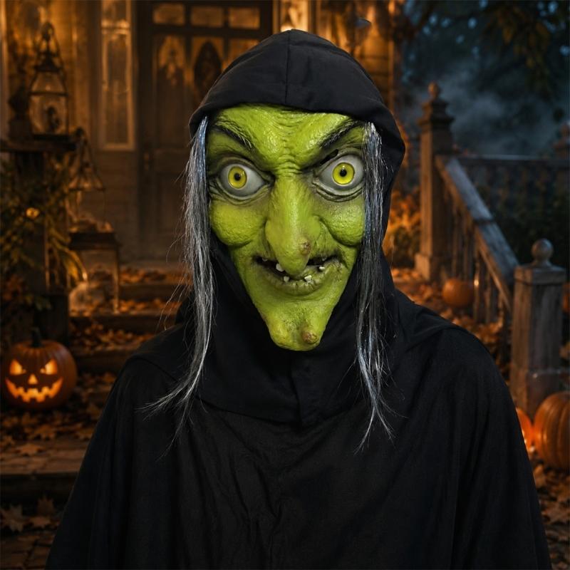 Masque de Costume de Personnage Vieilli avec Détail de Visage en Latex pour Photos de Fête, Spectacles Thématiques et Cosplay de Farce Saisonnière