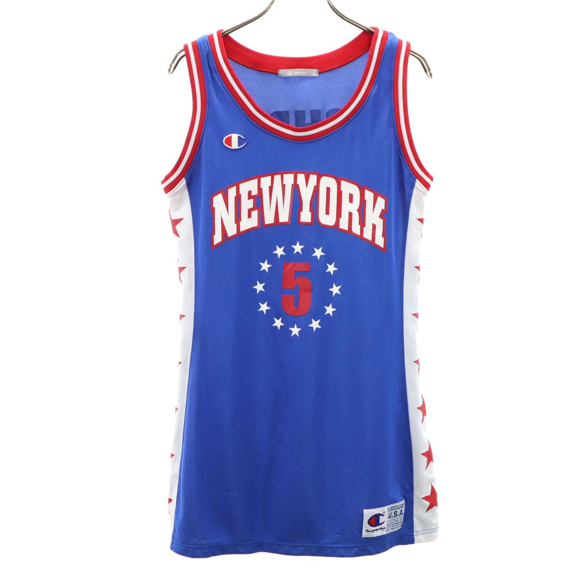 

Champion сделано в Японии баскетбольная майка M синяя мужская б/у