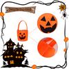 Moerstar Halloween Witch Costume Set, 3-Piece Set for Kids, Includes Cape, Hat, and Pumpkin Bag, Unisex, Perfect for Halloween, Christmas, Parties,