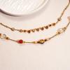Geometric Beaded Ceramic Flower Boho Chain Long Necklace Hot Retro Necklace  Women