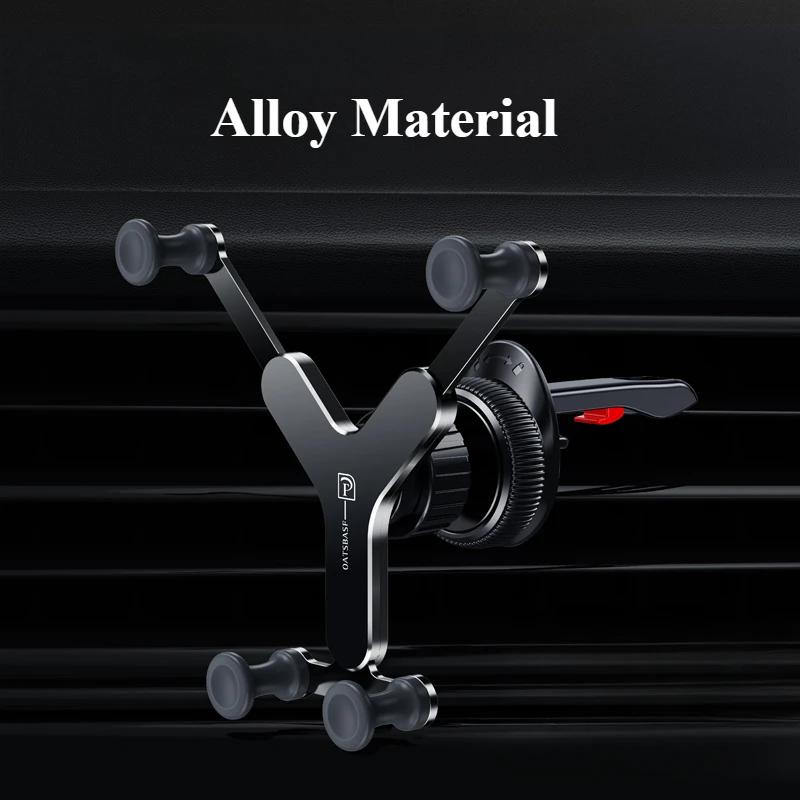 Hipacool Car Bracket for Phone Car Air Vent Phone Support Stand Holder Alloy Car Cell Phone Mount for 4.7-7inches iPhone Xiaomi