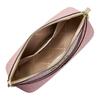 Michael Kors Jet Set Travel Gold Hardware Zip Closure Coated Canvas Shoulder Bag Medium Women's Pink