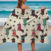 1pz Vivace Modello Cane - Asciugamano Rettangolare Grande - Asciugamano da Spiaggia Leggero Traspirante ad Asciugatura Rapida - Asciugamano da Bagno Super Assorbente