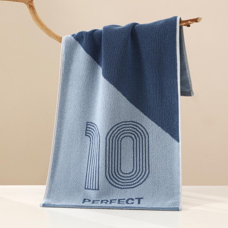 

Плотное, впитывающее полосатое хлопковое полотенце для лица - мягкий дизайн из окрашенной пряжи для взрослых 34*74cm