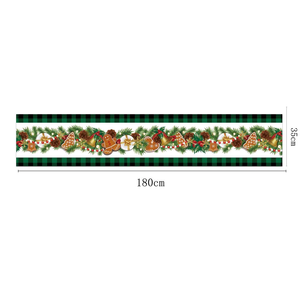 180CM Christmas Tablecloth Polyester Rectangular Snowflake Table Cover For Christmas Navidad Dinner Table Decoration Supplies