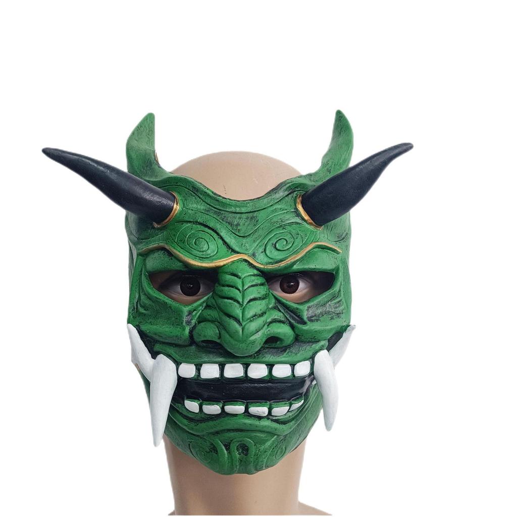 Rote Hannya Dämon Samurai Maske - Japanisches Noh Cosplay für Halloween