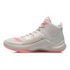 Li-Ning High-Top Basketball Shoes Non-Slip Wear-Resistant Unisex Sneakers Gray Red ABAR065-2