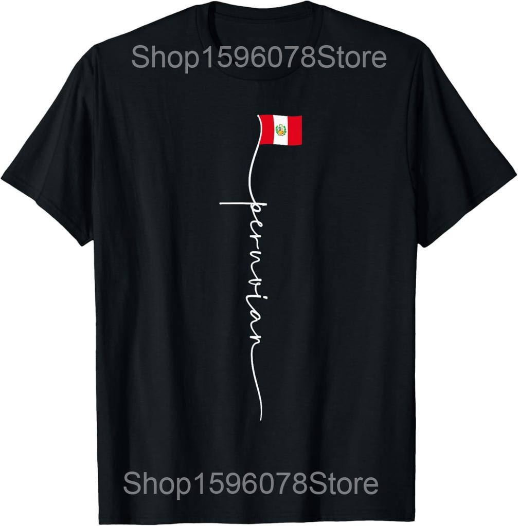 Vintage Flag of Peru Love Your Country T Shirts Unisex Women Cotton Humor Streetwear Tee Shirt Short Sleeve Unisex Loose Clothing