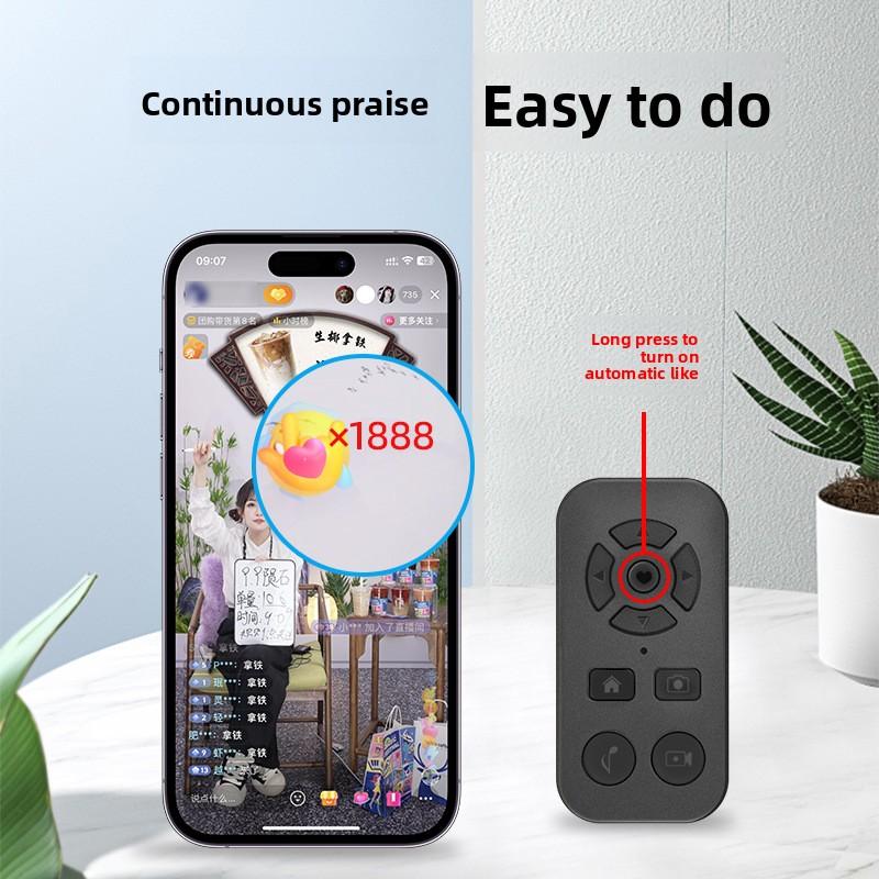 Charging Douyin Nine-button Remote Control Bluetooth Selfie Device Short Video Kuaishou Remote Control Shooting Mobile Phone Taking Pictures