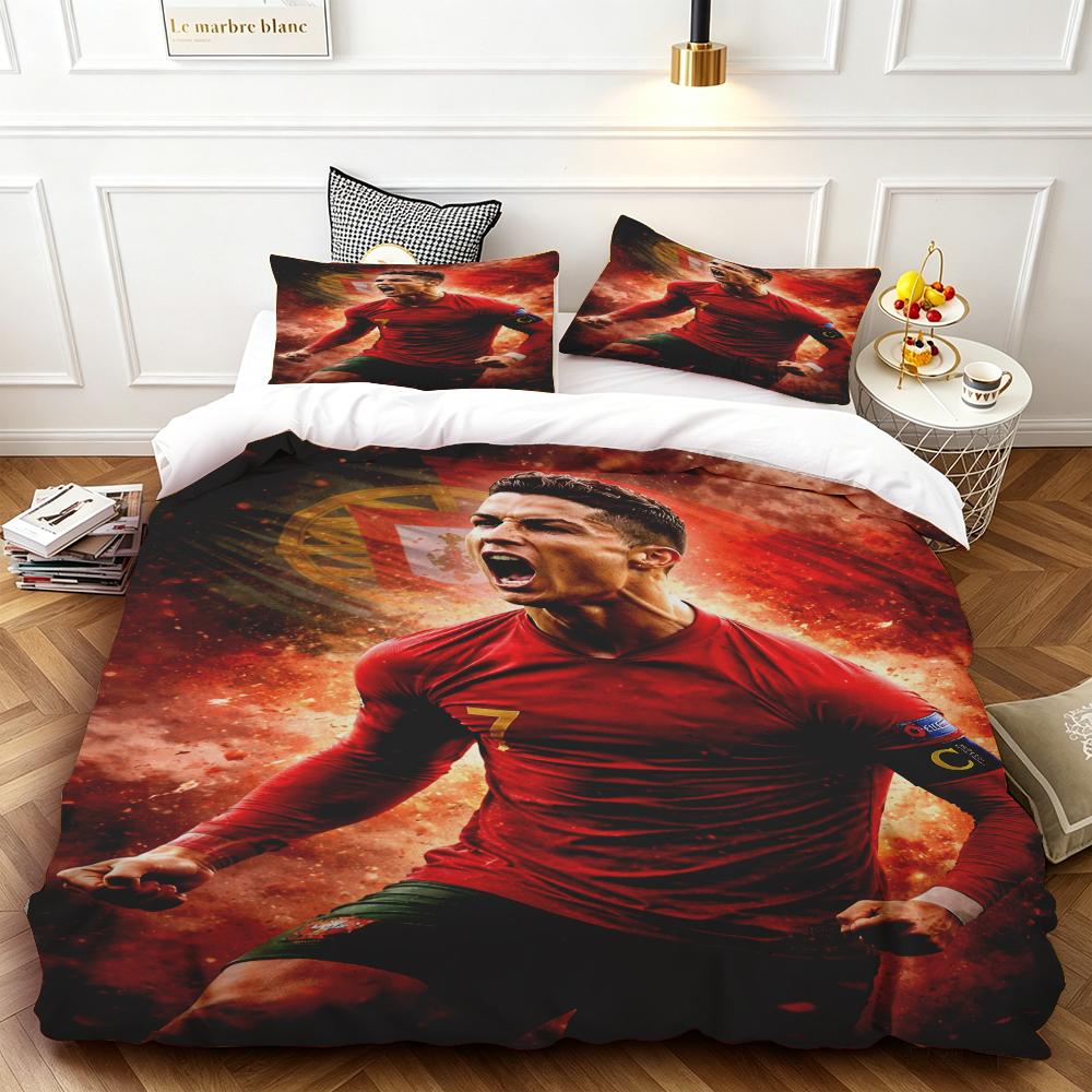Duvet Cover Cr7 Durable, High-Definition Printing, Single/Double Size, Large/Extra-Large Size, Suitable For Boys And Girls