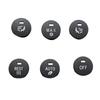 1Set/6Pcs Central Air AC Panel Switch Button For BMW 5 6 Series E60 E61 E63 E64 61319250196 OFF MAX REST AUTO Knob Cover Parts