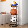 White Ball Storage Basket Carbon Steel Football Display Rack  Indoor