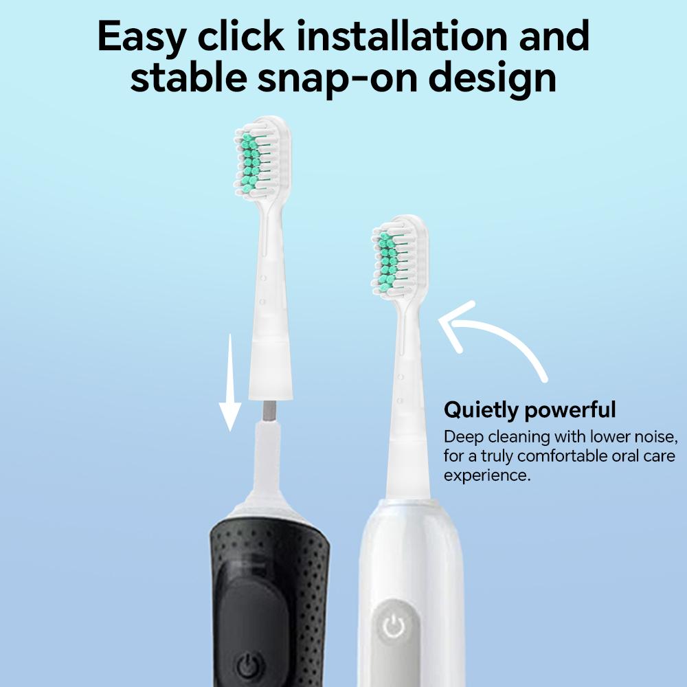 2-4-8-12pk Oscillation & Vibration Replacement Brush Heads Compatible with Oral B Electric Toothbrush, Low Noise Toothbrush Head