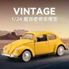 1:24 Coccinelle Voiture Classique Simulation Moulage sous Pression Alliage Métallique Modèle de Voiture Son Lumière Tirer en Arrière Collection Jouet Cadeaux