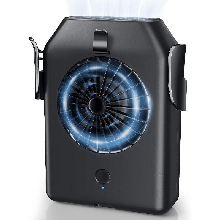 Portable Fan 10000mAh Rechargeable, Mini Waist Fan With Max 24H Working Time, 3 Speeds 5100RPM Strong Airflow Wearable Personal Clip Fan Belt Fan for