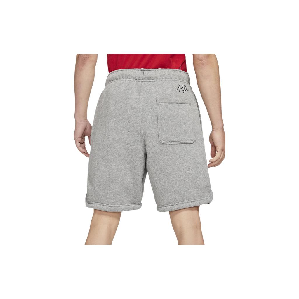 Jordan Fleece-Lined Solid Color Drawstring Jogger Shorts Men Bottoms Gray DA9827-091