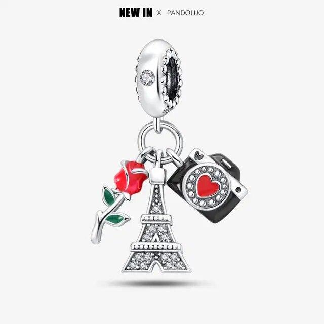 Novità Elementi Musicali Set da Tre Pezzi Perline Charm Si Adatta Nuovo Bracciale Argento 925 Donne Ciondolo Perla Gioielli Regalo