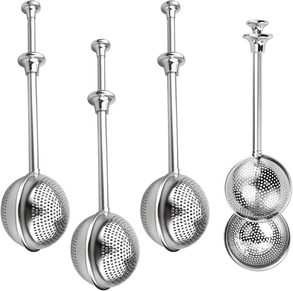 For Loose Tea Tea Strainers Food-Grade Stainless Steel Tea Infuser With Handle Fine Mesh Tea Ball Filter Tea Diffusers Steeper