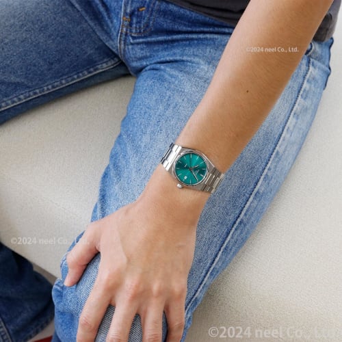 Tissot PRX Men's Watch with Green Dial and Bracelet, T1372101108100, Officially Imported
