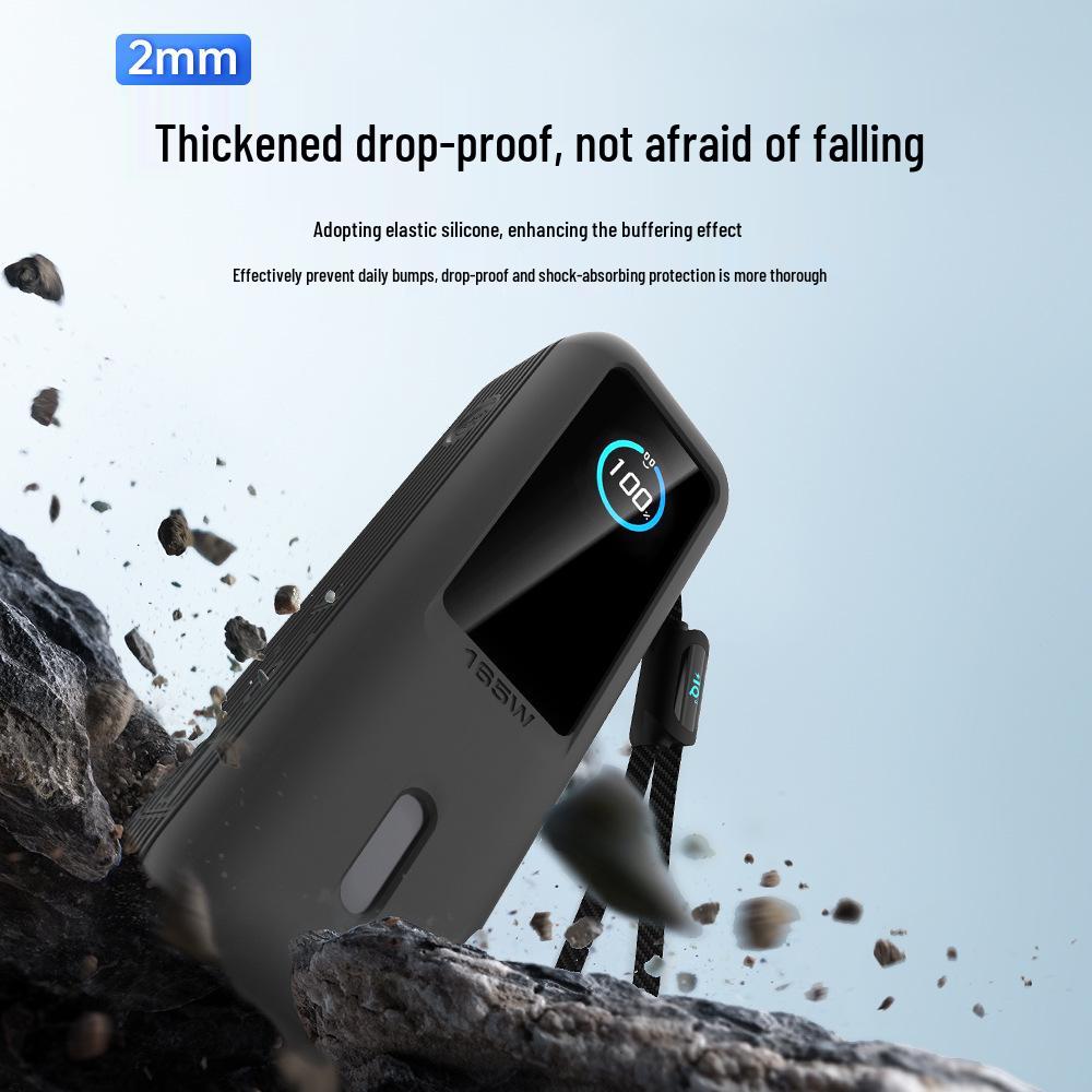 Anker PowerCore 165W Protective Case with Built-in Retractable Cable - Drop-Proof Full Coverage.