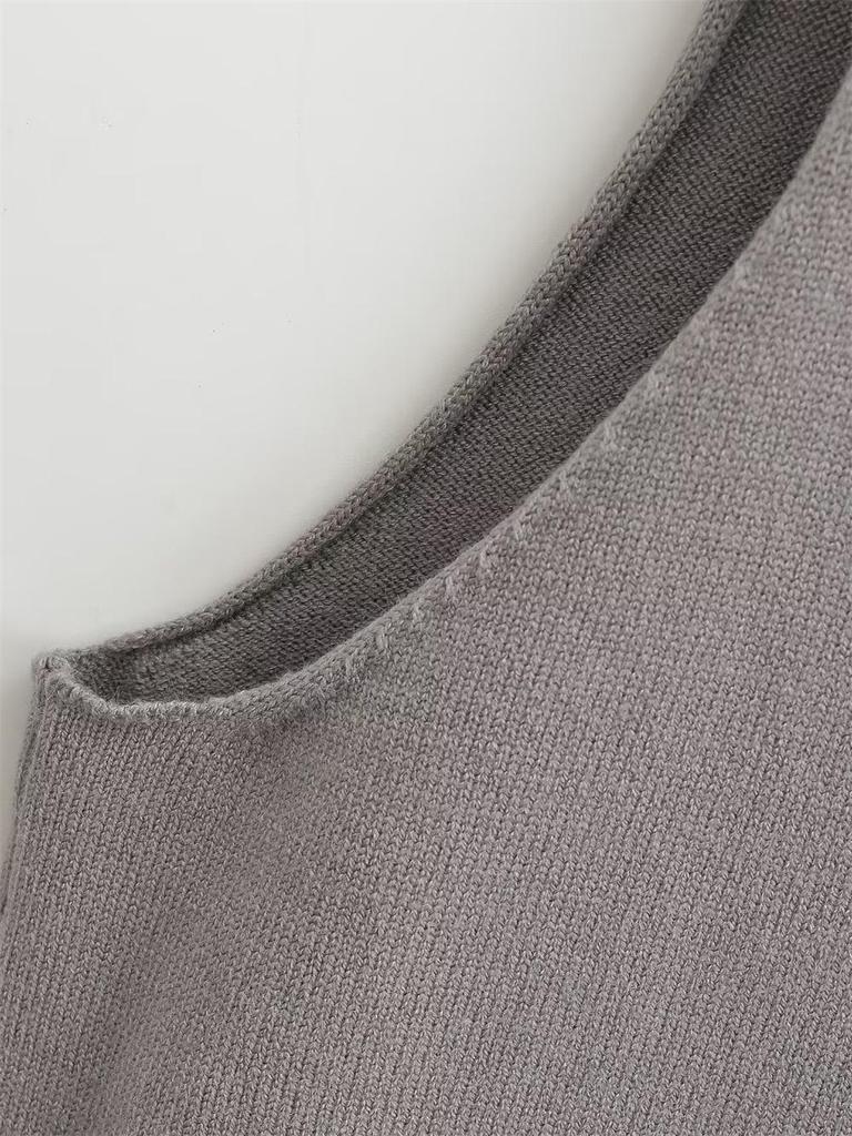 Trendy Women's Sexy Backless Knitted Tank Top - Summer Solid Color Camisole